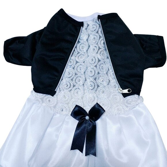 🎃👻 TIFFANY CHUCKY HALLOWEEN CUTE DOG PET CLOTHES TUTU WEDDING DRESS 👻🎃 - Picture 4 of 6